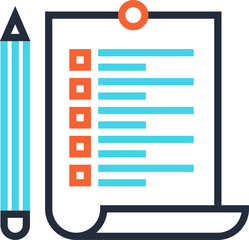 plan flat line web icon concept