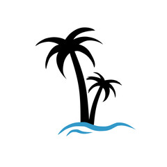 Obraz premium palm tree silhouette