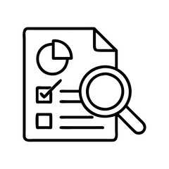 audit icon, audit line art - simple line art of audit, perfect for audit logos and icons