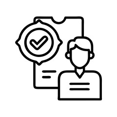 compliance icon, compliance line art - simple line art of compliance, perfect for compliance logos and icons