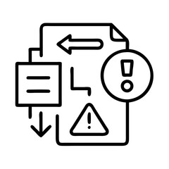 contingency plan icon, contingency plan line art - simple line art of contingency plan, perfect for contingency plan logos and icons