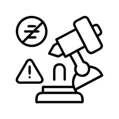 legal risk icon, legal risk line art - simple line art of legal risk, perfect for legal risk logos and icons