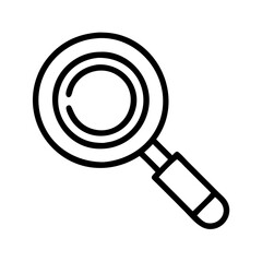 magnifying glass icon, magnifying glass line art - simple line art of magnifying glass, perfect for magnifying glass logos and icons