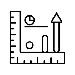 metrics icon, metrics line art - simple line art of metrics, perfect for metrics logos and icons