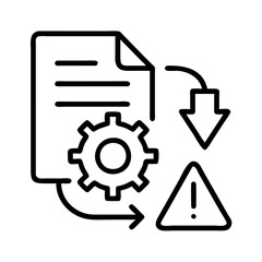 mitigation plan icon, mitigation plan line art - simple line art of mitigation plan, perfect for mitigation plan logos and icons