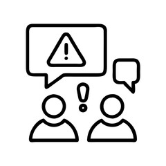 risk communication icon, risk communication line art - simple line art of risk communication, perfect for risk communication logos and icons