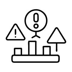 risk indicator icon, risk indicator line art - simple line art of risk indicator, perfect for risk indicator logos and icons