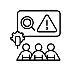 risk training icon, risk training line art - simple line art of risk training, perfect for risk training logos and icons