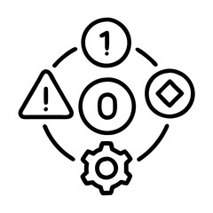 strategy icon, strategy line art - simple line art of strategy, perfect for strategy logos and icons