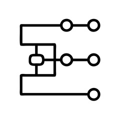 timeline icon, timeline line art - simple line art of timeline, perfect for timeline logos and icons