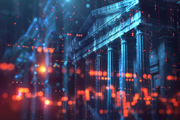 Fototapeta premium The Future of Banking: A Virtual Revolution in Finance