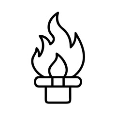 gas flare icon, gas flare line art - simple line art of gas flare, perfect for gas flare logos and icons