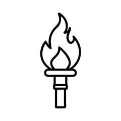 gas flare icon, gas flare line art - simple line art of gas flare, perfect for gas flare logos and icons