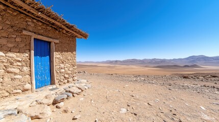 Atacama Desert Adobe House Blue Door
