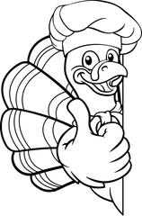 Turkey Thanksgiving Cartoon Bird Christmas Mascot