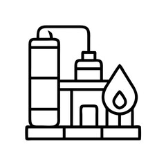 petrochemical icon, petrochemical line art - simple line art of petrochemical, perfect for petrochemical logos and icons