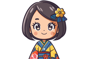 Obraz premium japanese girl in kimono