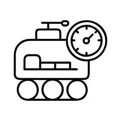 tank calibration icon, tank calibration line art - simple line art of tank calibration, perfect for tank calibration logos and icons