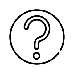question mark icon, question mark line art - simple line art of question mark, perfect for question mark logos and icons