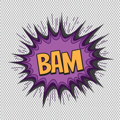 Retro comic-style speech bubble illustration