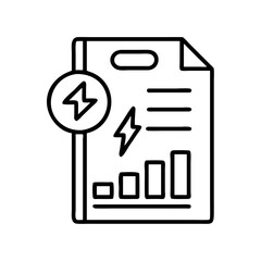 energy audit report icon, energy audit report line art - simple line art of energy audit report, perfect for energy audit report logos and icons