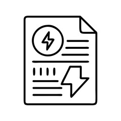 energy audit report icon, energy audit report line art - simple line art of energy audit report, perfect for energy audit report logos and icons