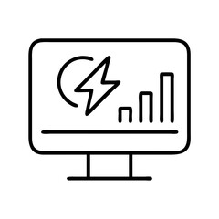 energy monitoring icon, energy monitoring line art - simple line art of energy monitoring, perfect for energy monitoring logos and icons