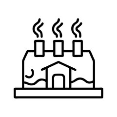 geothermal energy icon, geothermal energy line art - simple line art of geothermal energy, perfect for geothermal energy logos and icons