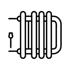 heat exchanger icon, heat exchanger line art - simple line art of heat exchanger, perfect for heat exchanger logos and icons