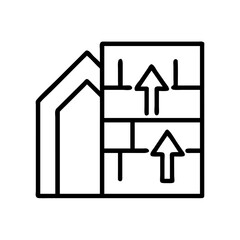 insulated walls icon, insulated walls line art - simple line art of insulated walls, perfect for insulated walls logos and icons