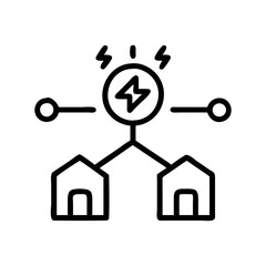 microgrid icon, microgrid line art - simple line art of microgrid, perfect for microgrid logos and icons