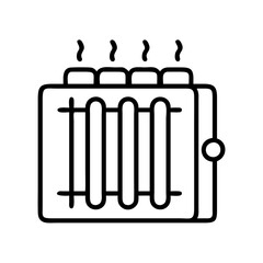 radiator icon, radiator line art - simple line art of radiator, perfect for radiator logos and icons