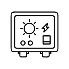Obraz premium solar inverter icon, solar inverter line art - simple line art of solar inverter, perfect for solar inverter logos and icons