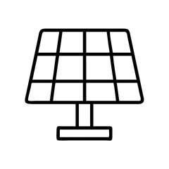 solar panel icon, solar panel line art - simple line art of solar panel, perfect for solar panel logos and icons