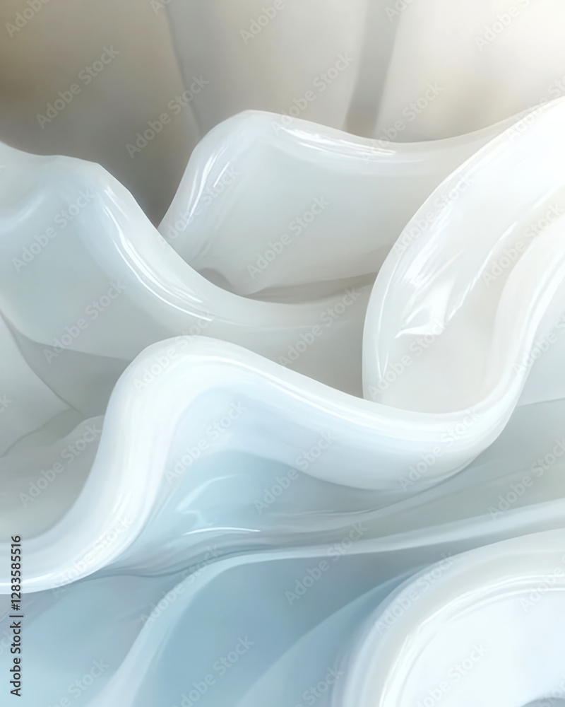 Poster milk waves create elegant curves in a captivating dance of fluid motion in mid air