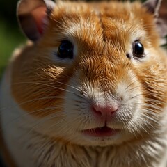 ハムスターの顔のアップ画像