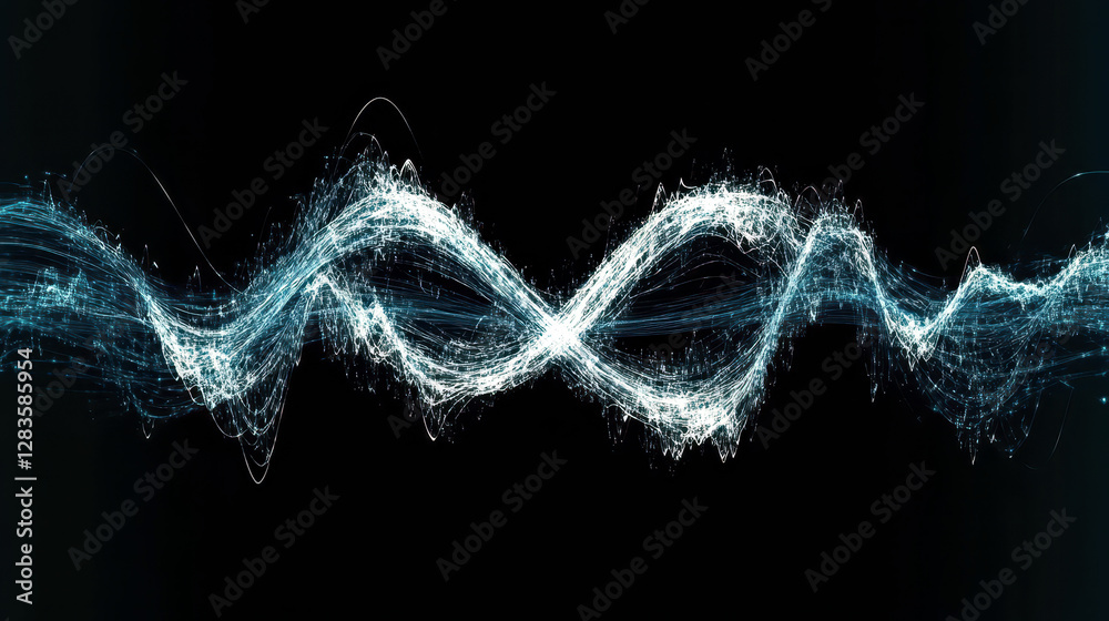 Aufkleber endless audiobook waves creating infinity symbol as a representation of timeless storytelling