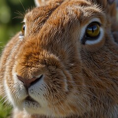 ウサギの顔のアップ画像
