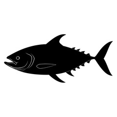 Obraz premium Tuna illustration silhouette animal vector