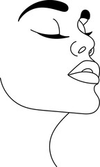 Vector illustration of a woman face