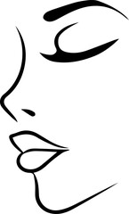 Vector illustration of a woman face