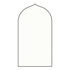 Minimal thin line muslim luxury ornate frame design arch architecture vector