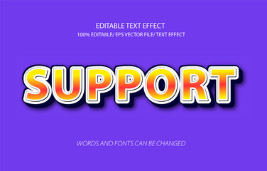 Support editable text effect, 3D editable text.