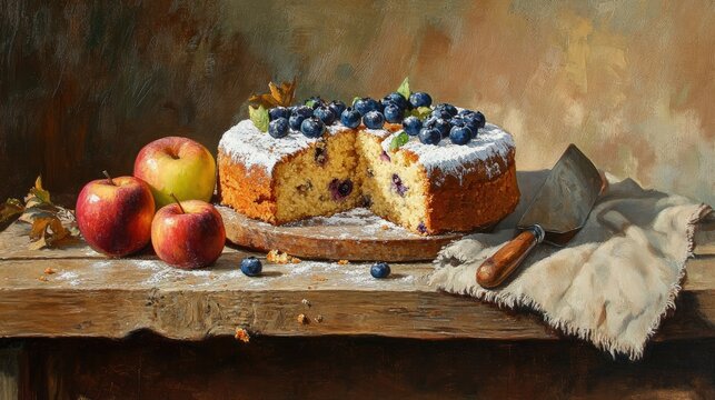 a beautiful licious Cake  on the beautiful  background 