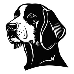 Collection portrait Beagle dog animal illustration stencil vector