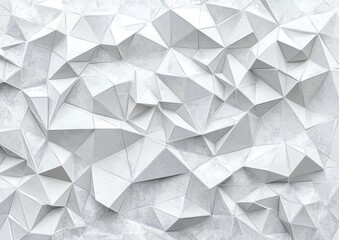 Obraz premium White polygonal concrete wall creating abstract geometric pattern