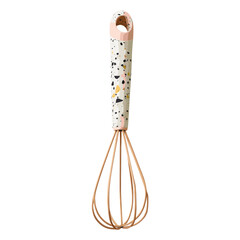 Obraz premium Terrazzo whisk logo decorative appliance accessory vector