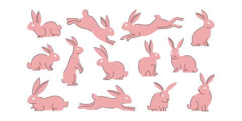 CUTE RABBIT ILLUSTRATION STOCK