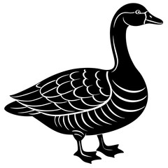 African goose silhouette vector illustration 