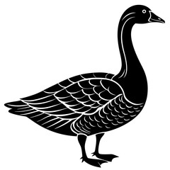 African goose silhouette vector illustration 
